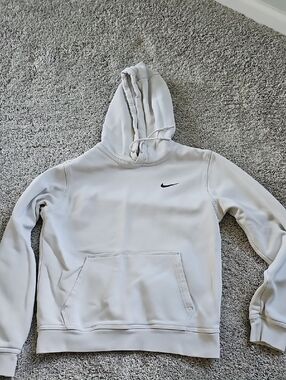 Nike Light Gray Hoodie with Black Swoosh